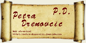 Petra Drenovčić vizit kartica